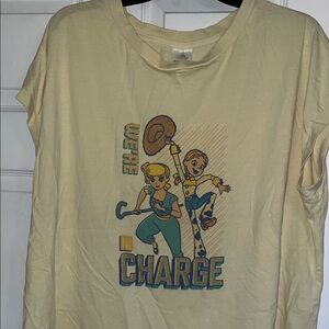 Disney Cream Short Sleeve Tee with Toy Story Graphic